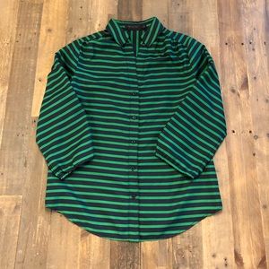 Polished striped 3/4 length The Limited blouse